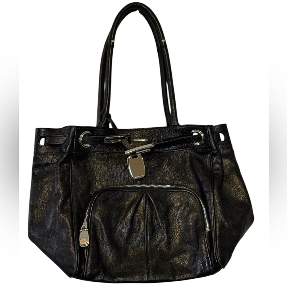 B Makowsky Leather Tote Bag